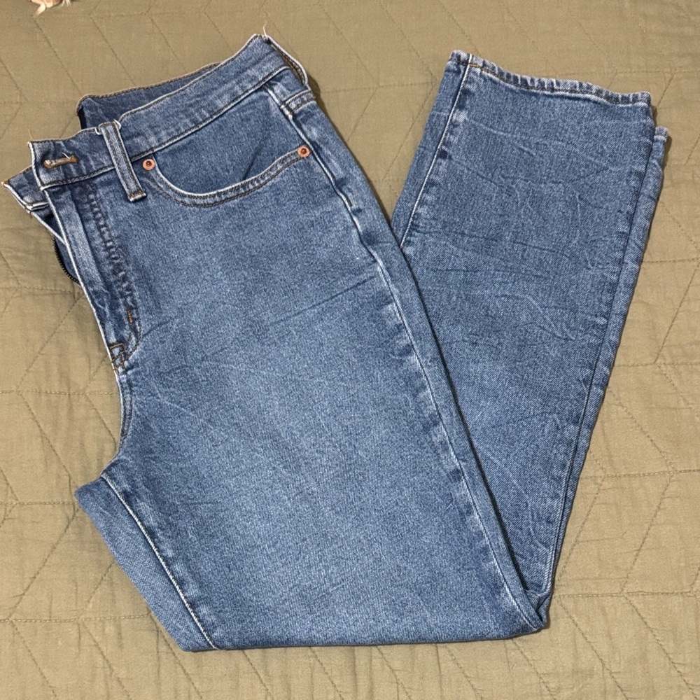 J. Crew Women's Straight Leg Jeans in Denim Blue